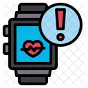 Heart Rate Alert Heart Rate Warning Smartwatch Icon
