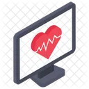 心電図、心臓ケア、心臓の健康 アイコン