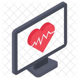 Heart Rate Cardiogram  Icon
