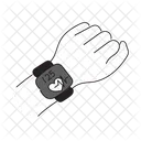 Black Monochrome Heart Rate Control Illustration Heart Rate Medical Symbol
