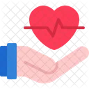 Heart Rate Insurance Heart Rate Hand Icon