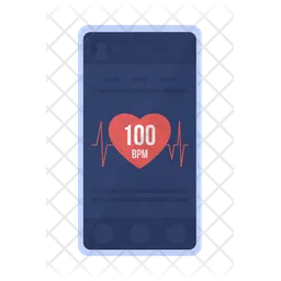 Heart rate monitoring  Icon