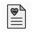 Heart Rate Report Beat Clipboard Icon