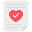 Heart Report Health Report Medical Report Icon