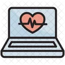 Healthcare Heart Laptop Icon