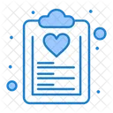 Heart Report Medical Report Doctor Report Icon