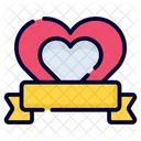Heart Ribbon Heart Insignia Love Ribbon Icon