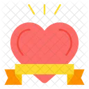 Heart Ribbon Love And Romance Icon