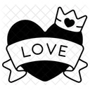 Heart Ribbon Love Crown Love Valentine Icon