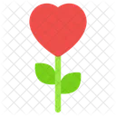 Heart Rose Love Rose Flower Icône