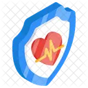 Heart Security Heart Protection Healthcare Security Icon