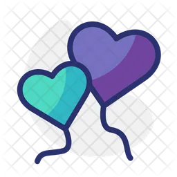 Heart Shape Balloon  Icon