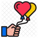 Heart Shape Balloon Balloon Air Icon