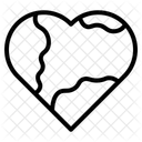 Heart Shaped Earth Icon