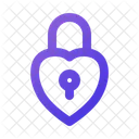 Heart Shape Lock  Icon