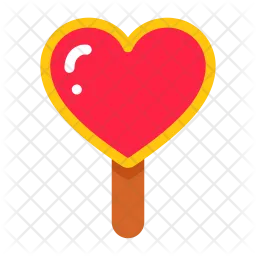Heart shape lollipop  Icon