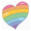 Heart shape rainbow  Icon