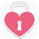 Heart Shaped Love Secret Padlock Icon