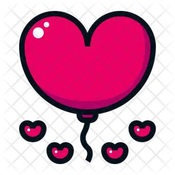 Heart Shaped Balloon  Icon