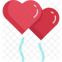 Heart shaped balloons  Icon