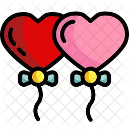 Heart Shaped Balloons  Icon