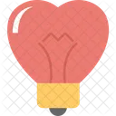Heart Shaped Bulb Icon