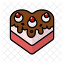 Heart Shaped Cake Sweet Cake Icon