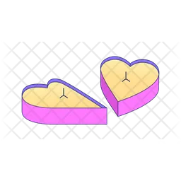Heart shaped candles  Icon