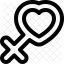 Heart Shaped Female Symbol Female Symbol Woman Icon