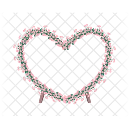 Heart shaped flower gate  Icon