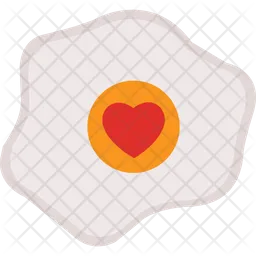 Heart Shaped Fried Eggs  Icon