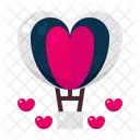 Heart Shaped Hot Air Balloon  Icon