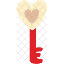 Heart Shaped Key  Icon