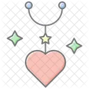 Heart Shaped Locket Lineal Color Icon Icon