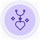 Heart Shaped Locket Line Icon Icon