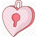 Heart shaped padlock  Icon