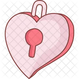 Heart shaped padlock  Icon