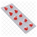 Heart Shaped Pills Heart Shaped Tablets Love Shaped Pills Icon