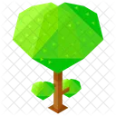Heart Tree Isometric Icon