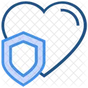 Heart Valentines Day Shield Icon