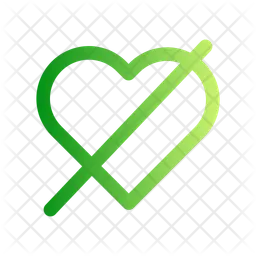 Heart-slash Logo Icon