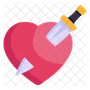 Heartbreak Heart Pain Heart Stab Icon