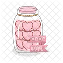 Heart Heart Jar Love Icon