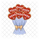 Heart Heart Bouquet Valentine Icon