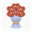 Heart Heart Bouquet Valentine Icon