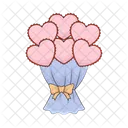 Heart Heart Bouquet Valentine Icon