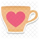 Heart Teacup Passion Saucer Icon
