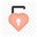 Heart Unlock Love Heart Icon