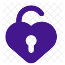 Heart Unlock  Symbol