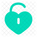 Heart Unlock Love Heart Icon